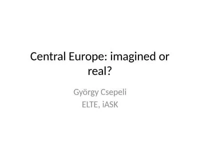 Central  Europe:  imagined