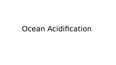 Ocean Acidification  Warm Up