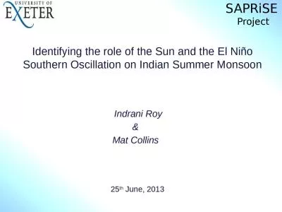 Identifying the role of the Sun and the El Niño