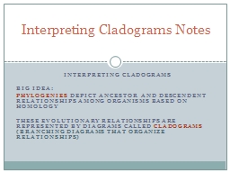 PPT-Interpreting Cladograms