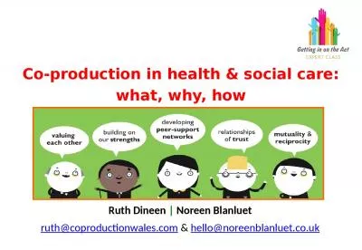 Co-production in health & social care: