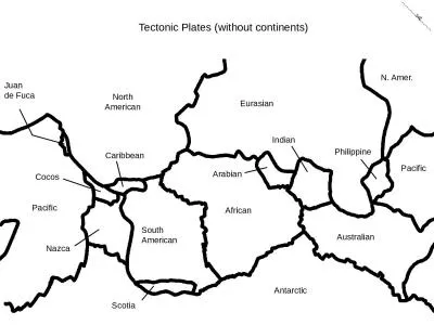 ✄  Tectonic Plates (without continents)