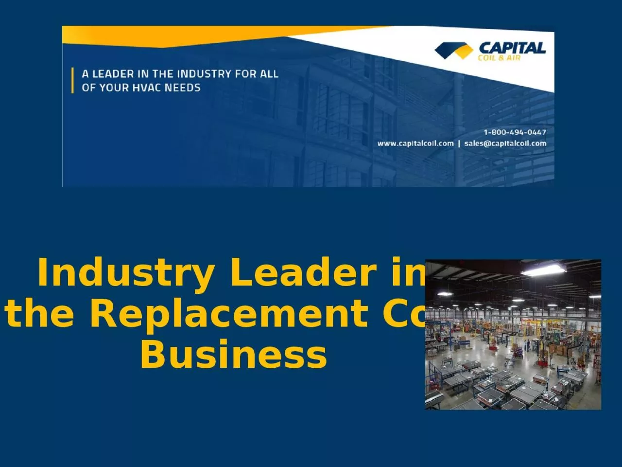 PPT-Industry Leader in the Replacement