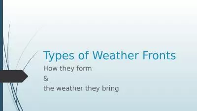 Types of Weather Fronts How they form