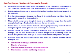 Relation Between Tensile and Compressive Strength