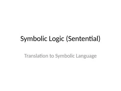 Symbolic Logic (Sentential)