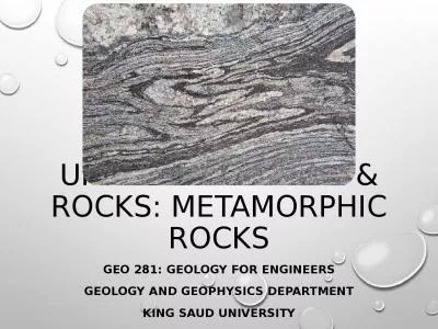 Unit  2d:  minerals & rocks: