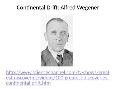 Continental Drift: Alfred Wegener