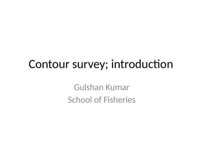 Contour  survey; introduction