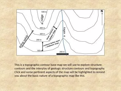 This is a topographic contour base map we will use to explore structure contours and the interplay