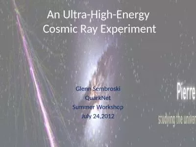 An Ultra-High-Energy  Cosmic Ray Experiment