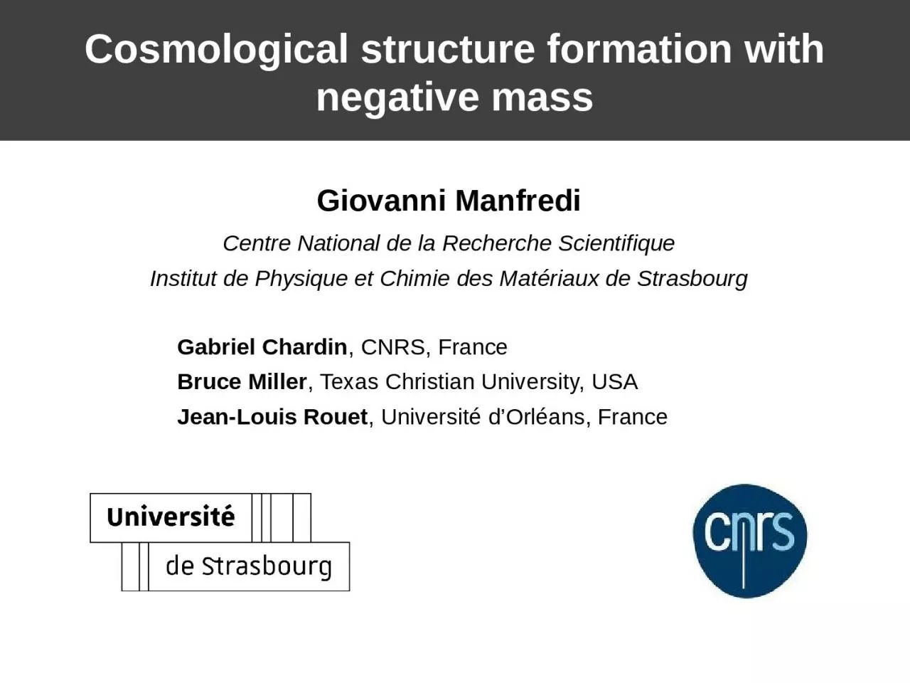 PPT-Cosmological structure formation with negative mass