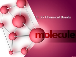 Ch. 22 Chemical Bonds What is a Chemical Formula?