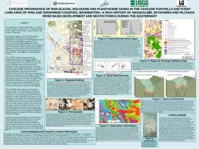 CASCADE PROVENANCE OF NON-GLACIAL HOLOCENE AND PLEISTOCENE SANDS IN THE CASCADE FOOTHILLS