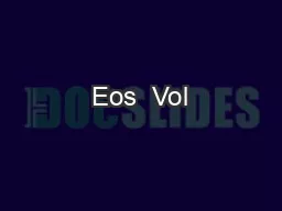 Eos  Vol