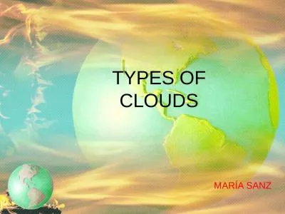 TYPES OF CLOUDS  MARÍA SANZ