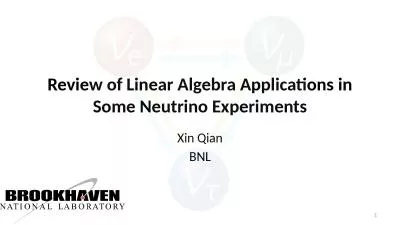 Review of Linear Algebra Applications in Some Neutrino Experiments