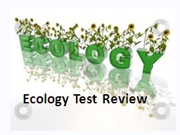 Ecology Test Review Empty slide to keep flashcards in order