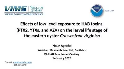 Effects of low-level exposure to HAB toxins