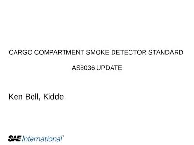 CARGO COMPARTMENT SMOKE DETECTOR STANDARD