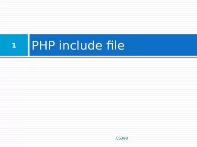 PHP include file 1 CS380