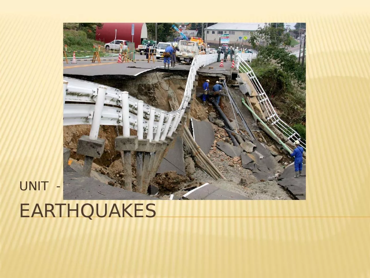 EARTHQUAKES UNIT  - 7 What is an Earthquake