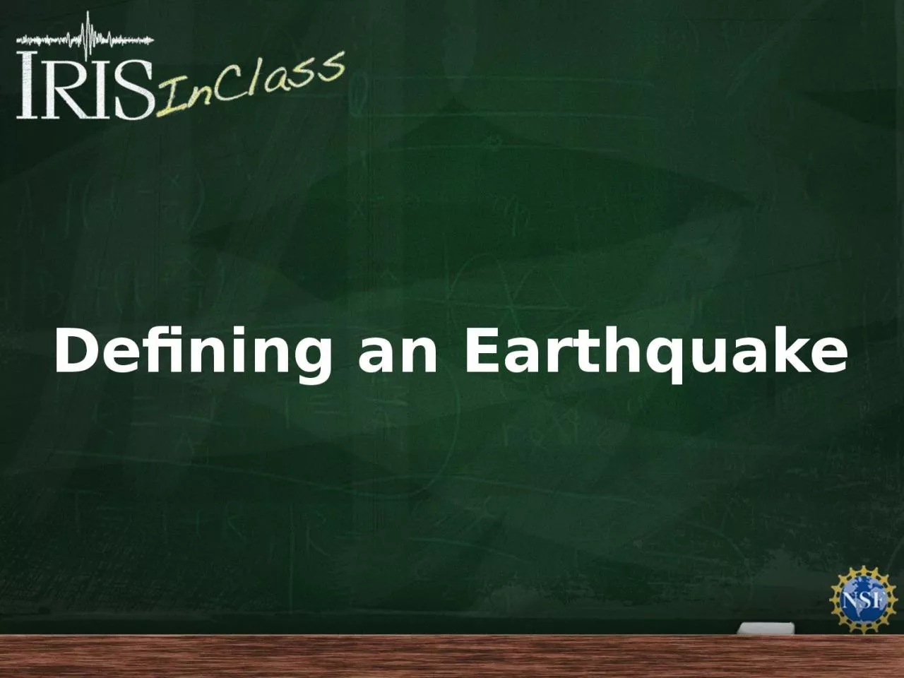 Defining an Earthquake Procedure