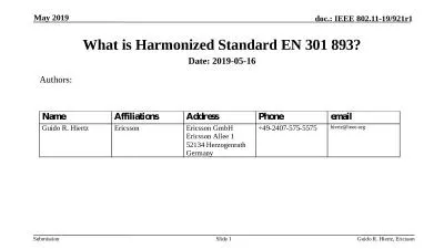 What is Harmonized Standard EN 301 893?