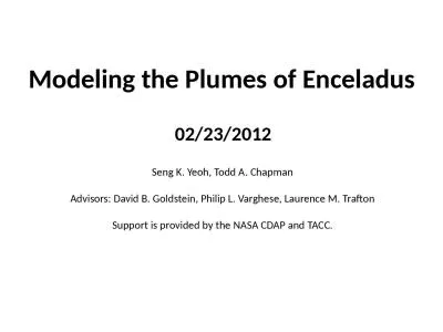 Modeling the Plumes of Enceladus