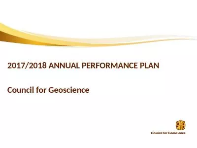 2017/2018 ANNUAL PERFORMANCE PLAN