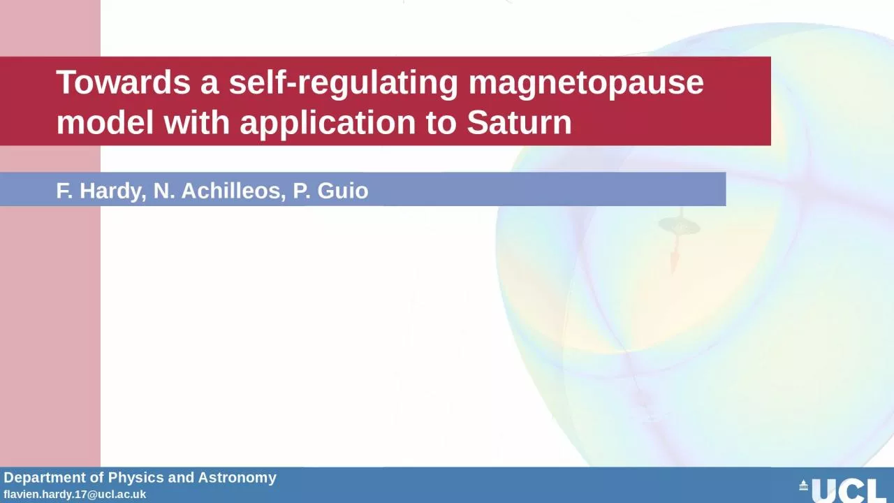 PPT-Towards a self-regulating magnetopause model with application to Saturn