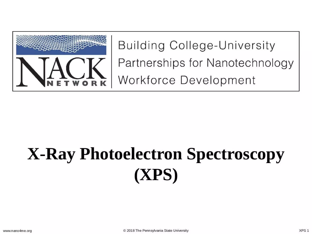 PPT-X-Ray Photoelectron Spectroscopy (XPS)