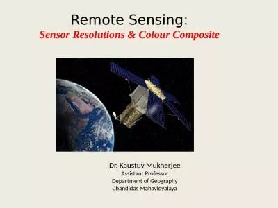 Remote Sensing: Sensor Resolutions &