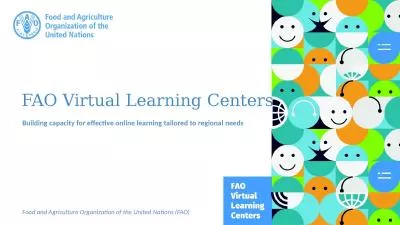 FAO Virtual Learning  Centers