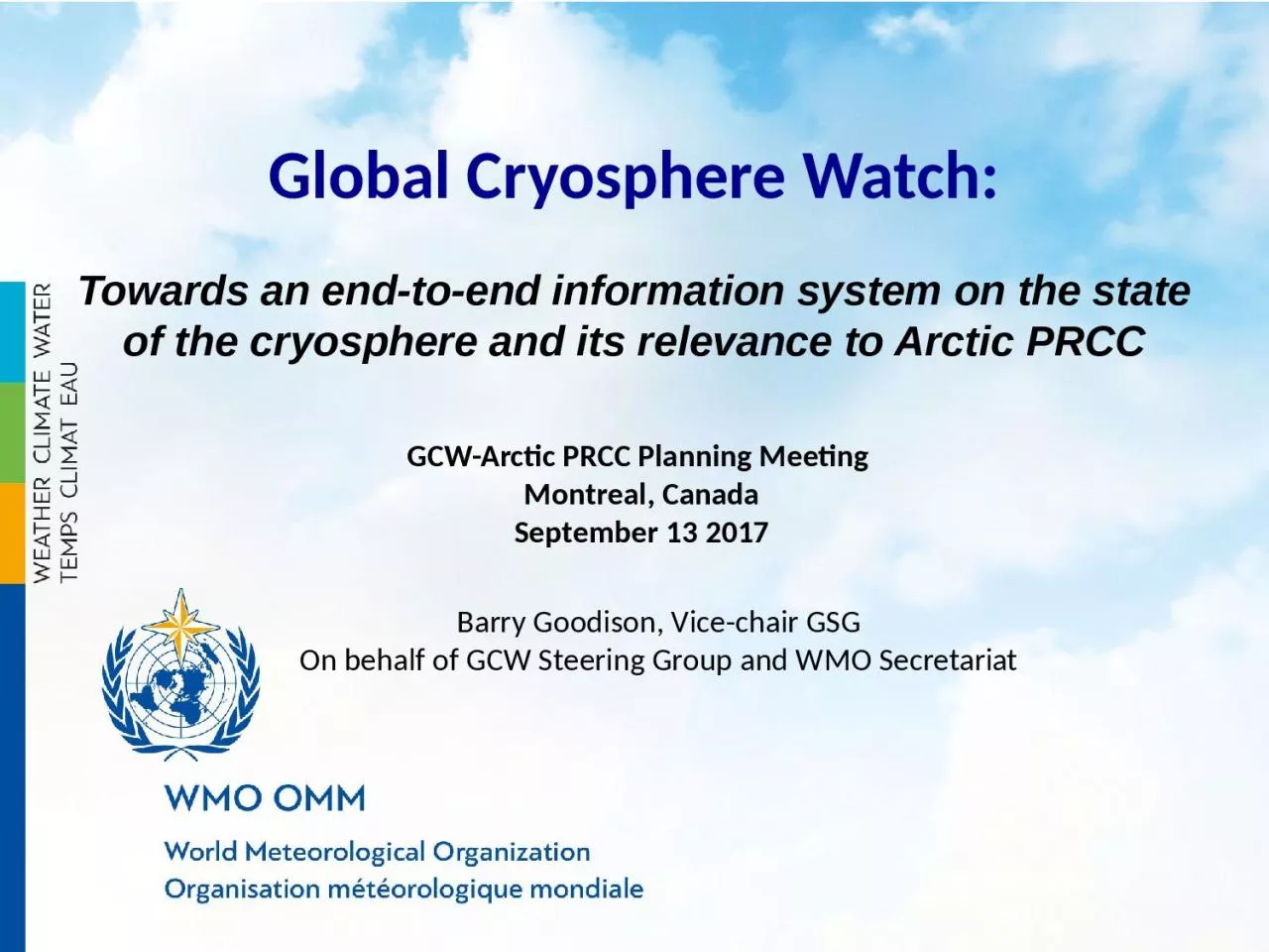 PPT-Global Cryosphere Watch: