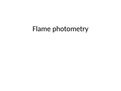 Flame photometry Introduction