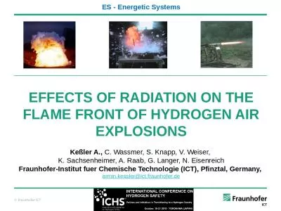 Effects of Radiation on the flame front of hydrogen air explosions