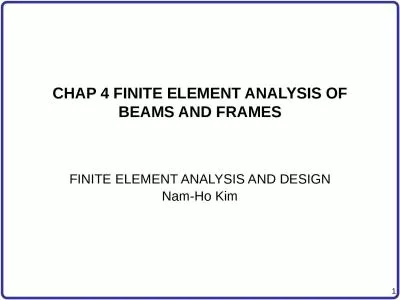 CHAP  4 FINITE ELEMENT ANALYSIS OF BEAMS AND FRAMES