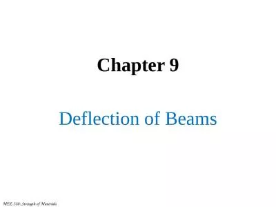 Chapter 9 Deflection of Beams