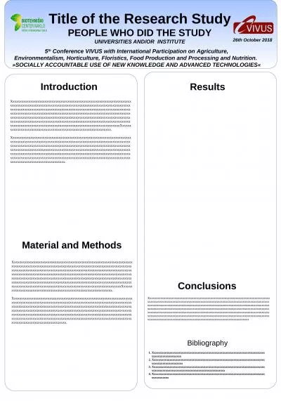 Material and Methods Conclusions