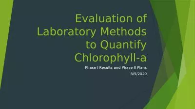 Evaluation of Laboratory Methods to Quantify Chlorophyll-a