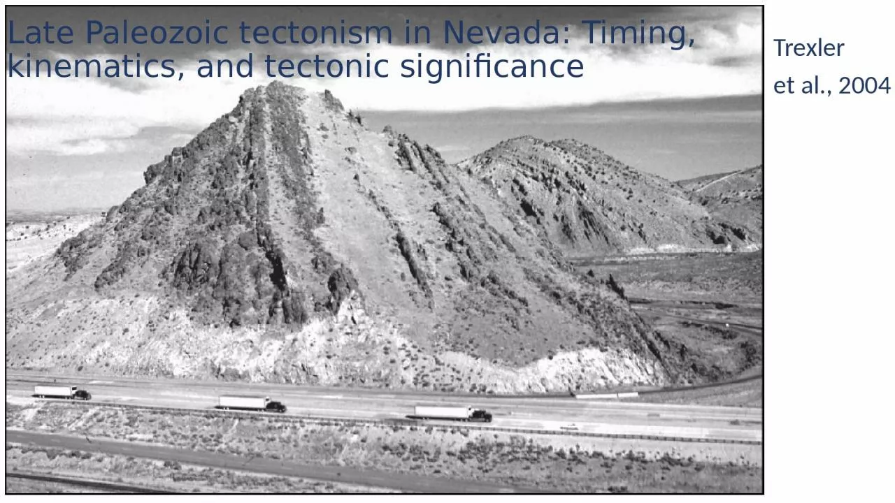 PPT-Late Paleozoic tectonism in Nevada: Timing, kinematics, and tectonic significance