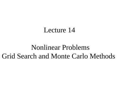 Lecture 14  Nonlinear Problems