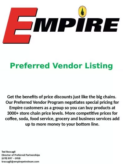 Preferred Vendor Listing