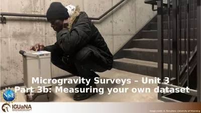 Microgravity Surveys – Unit 3