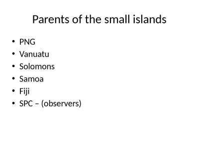 Parents of the small islands