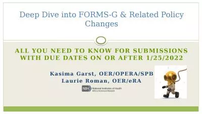 Deep Dive into FORMS-G & Related Policy Changes
