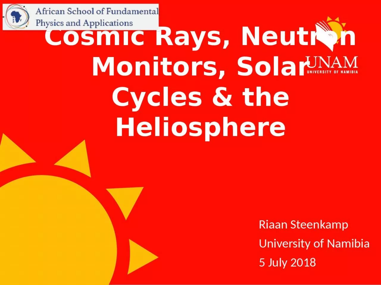 Cosmic Rays, Neutron  Monitors, Solar Cycles &