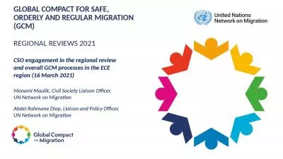 GLOBAL COMPACT FOR SAFE, ORDERLY AND REGULAR MIGRATION (GCM)