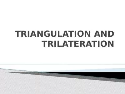 TRIANGULATION AND TRILATERATION